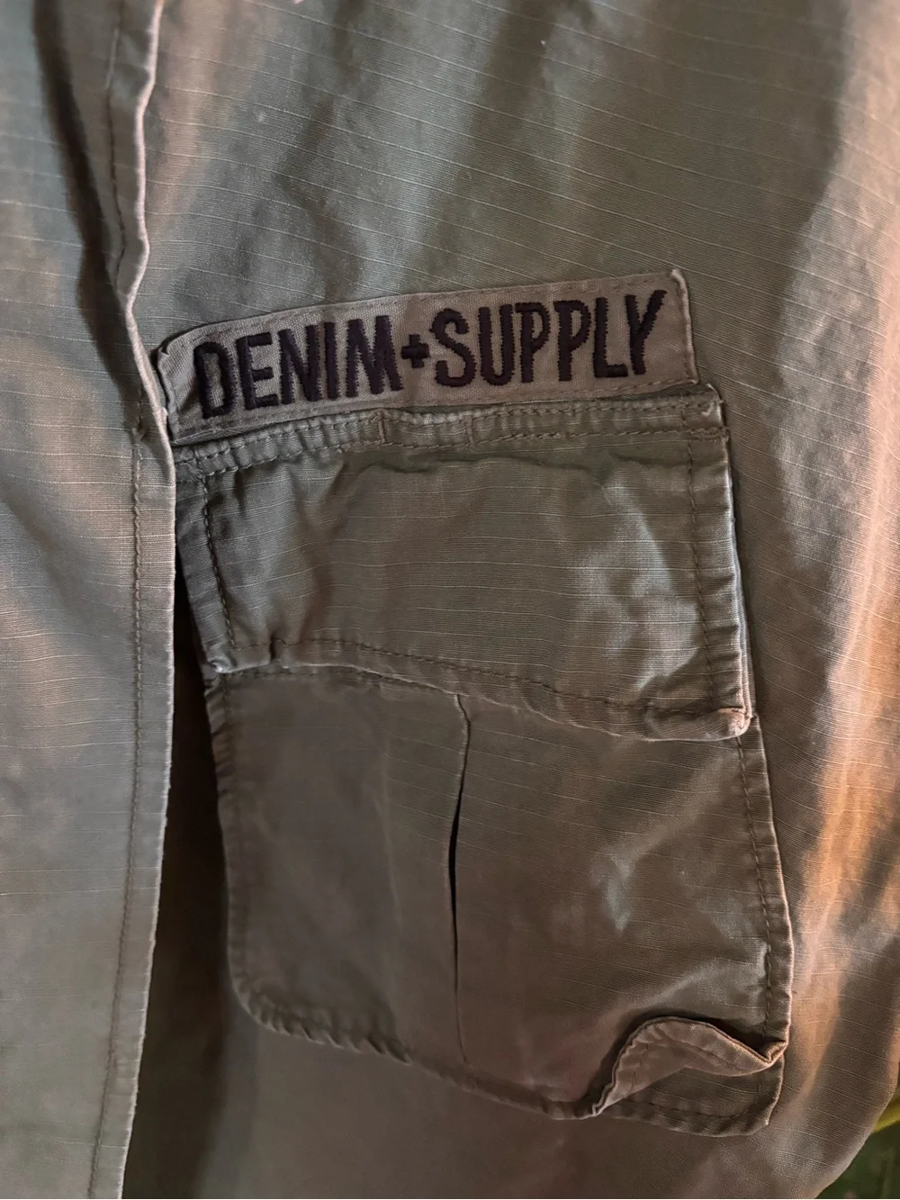 Denim & Supply Ralph Lauren Military Utility Shirt Jacket Olive Green Large - Picture 3 of 8